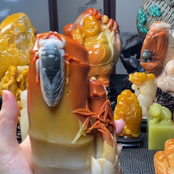 用***8寿山石印石寿山石雕刻