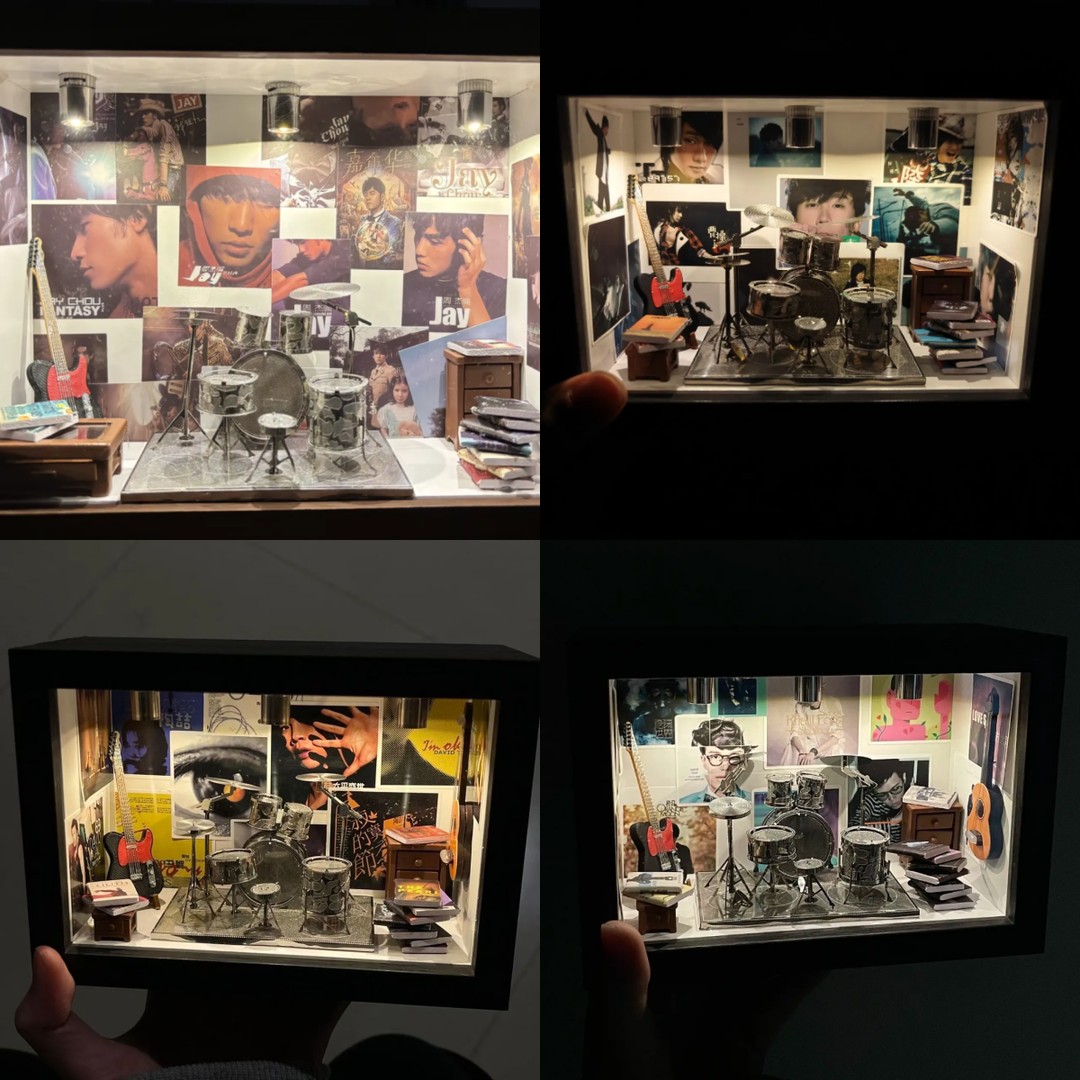 赵雷的小屋材料包周杰伦相框陶喆手工DIY拼装模型摆件礼物小夜灯