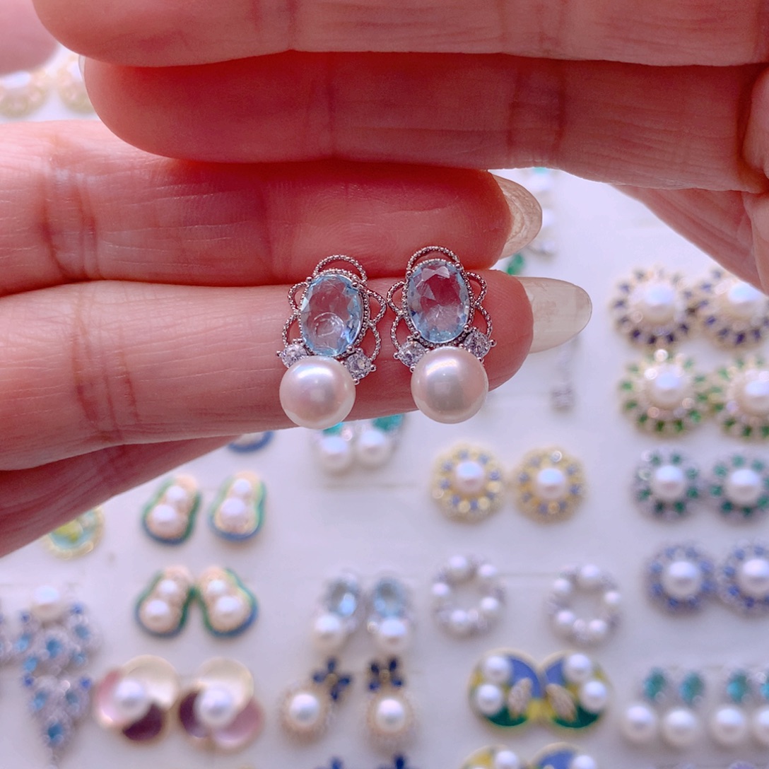 耳饰淡水珍珠合金