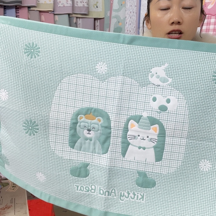 棉特价绿色小猫咪