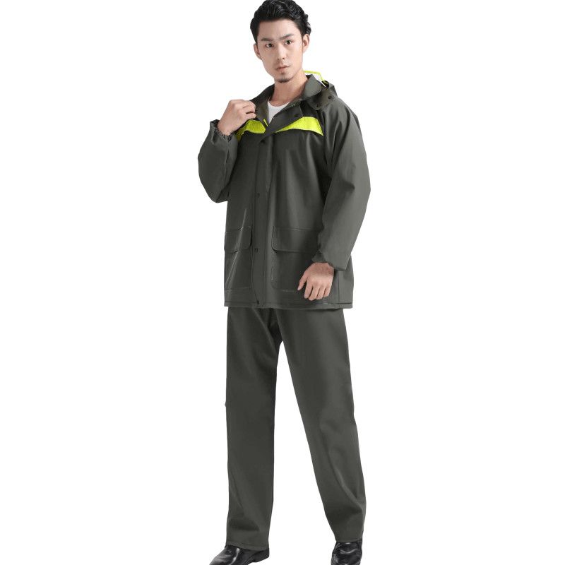 通用徒步垂钓雨衣雨裤分体雨衣骑手钓鱼工地防水上衣加厚耐磨防雨