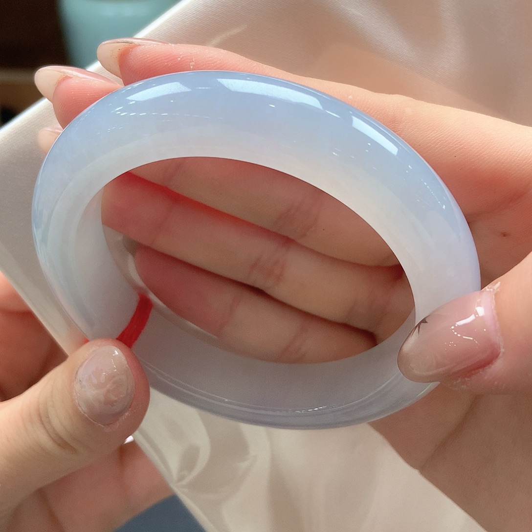 翡翠未镶嵌手镯冰润荔枝肉11号