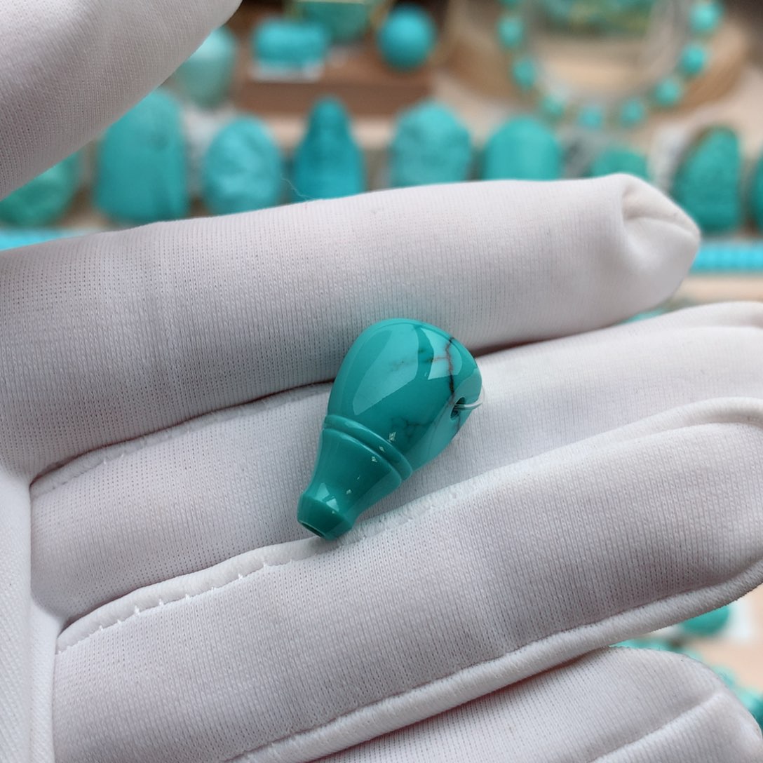 绿松石珠宝奇石未镶嵌10.8mm