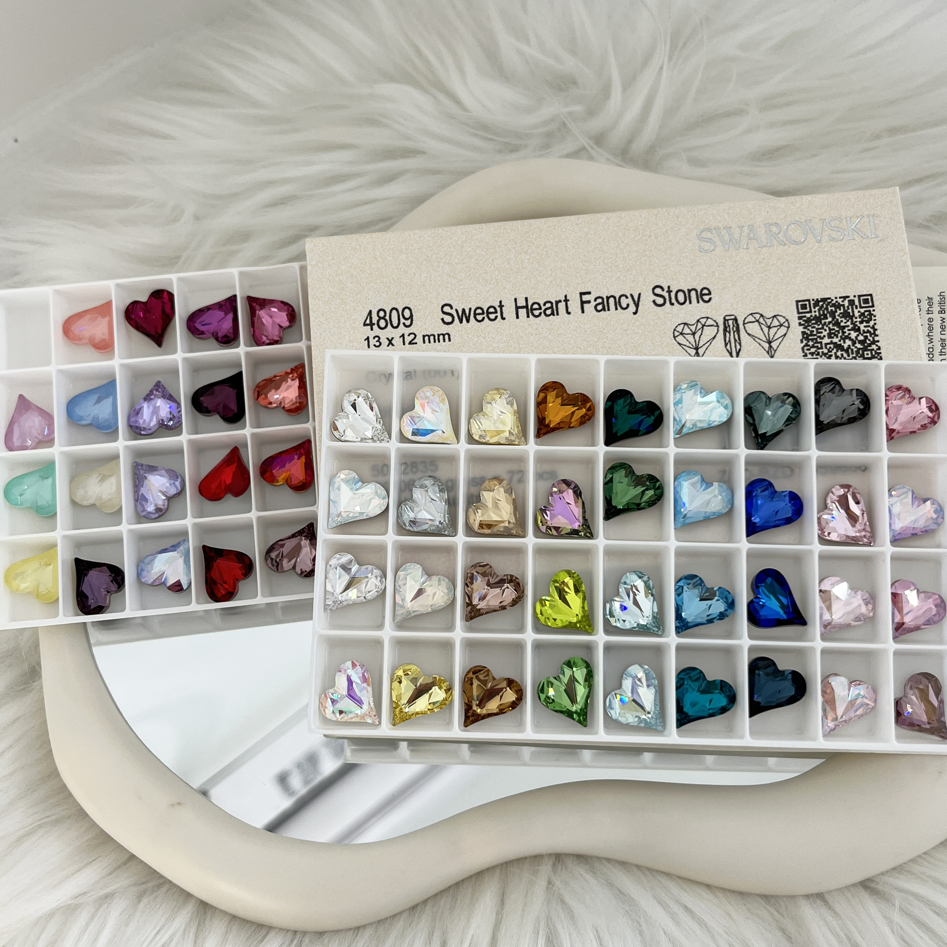 美甲饰品 奥地利正品 华子 4809歪心钻13*12MM水晶桃心 美甲钻饰