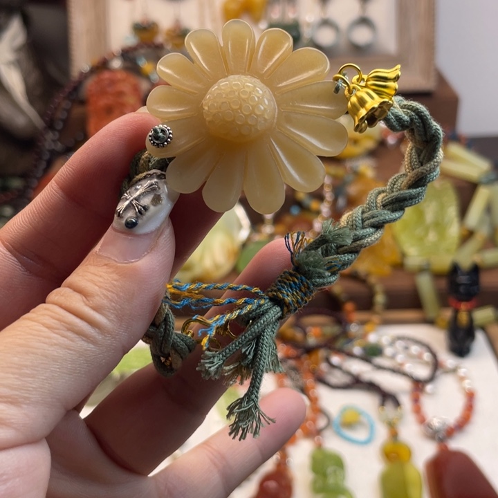 蛇纹石玉手链未镶嵌