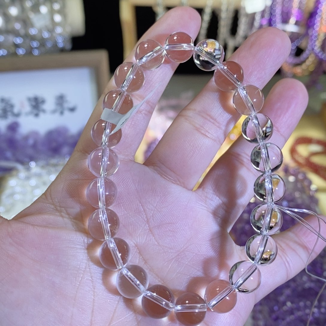 水晶手链未镶嵌白水晶卡9双A