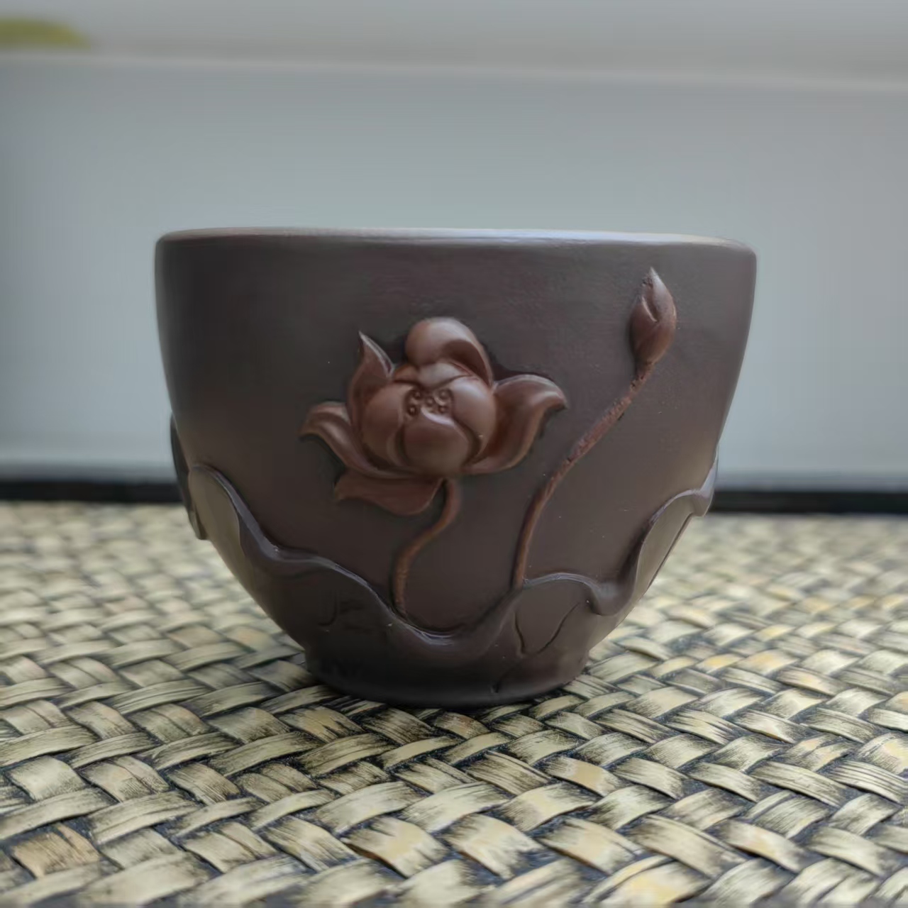 【古月壶来】LT487奢品紫泥荷花主人杯100cc