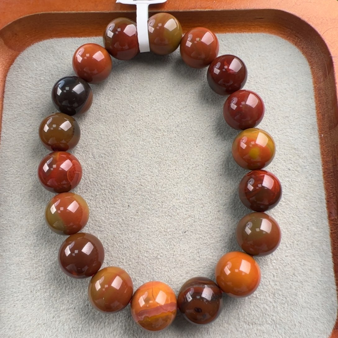 南红玛瑙未镶嵌（大山包彩浆手串11+）