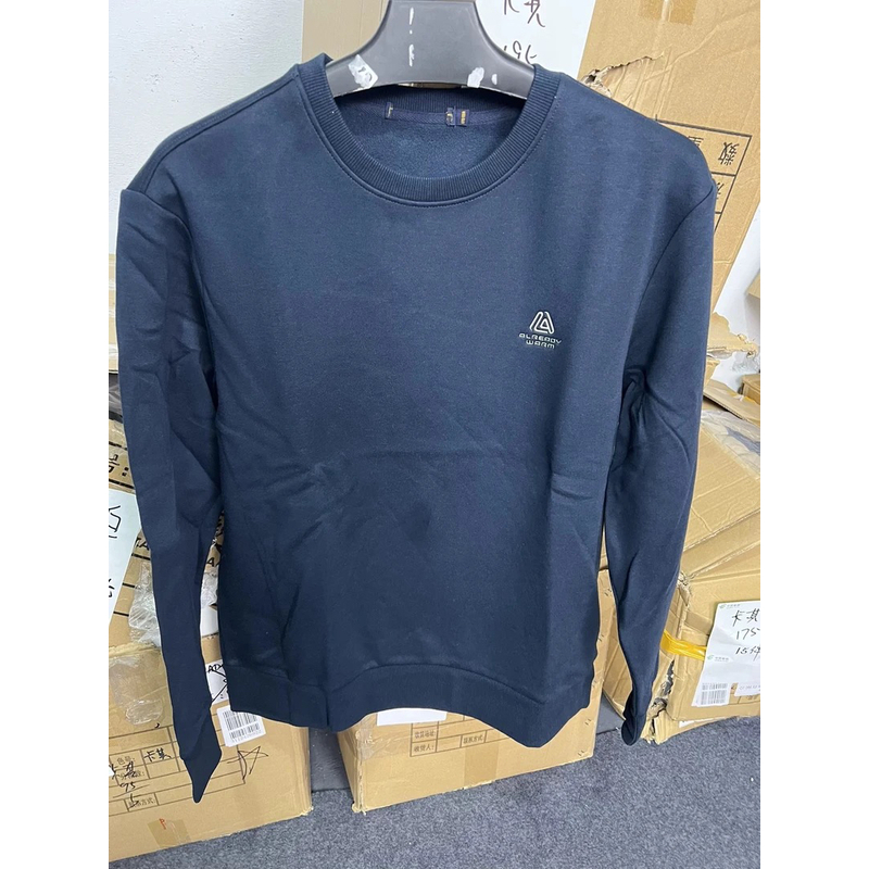 8667撤柜H剪标男士加绒圆领一体绒深蓝色灰色一款两色卫衣智慧绒