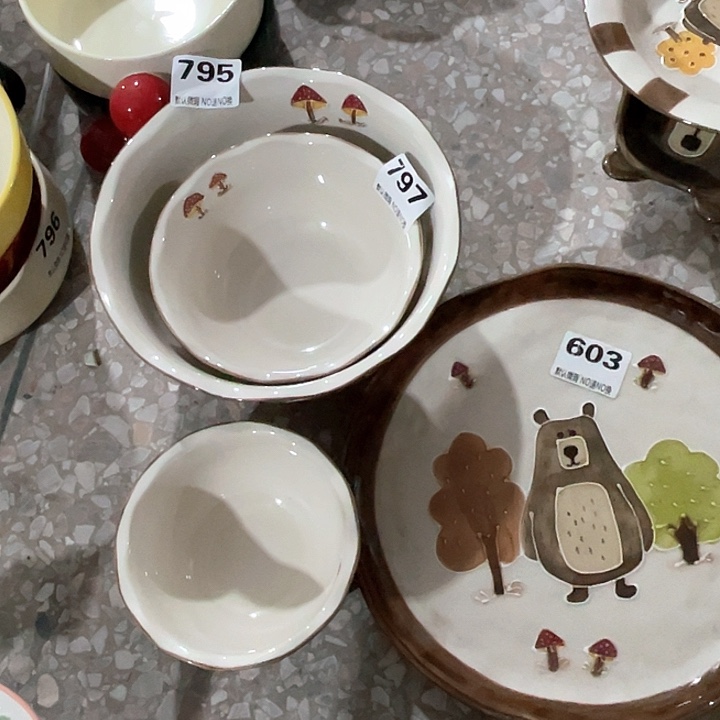 微瑕陶瓷完美主义者勿拍3碗1面1汤1盘