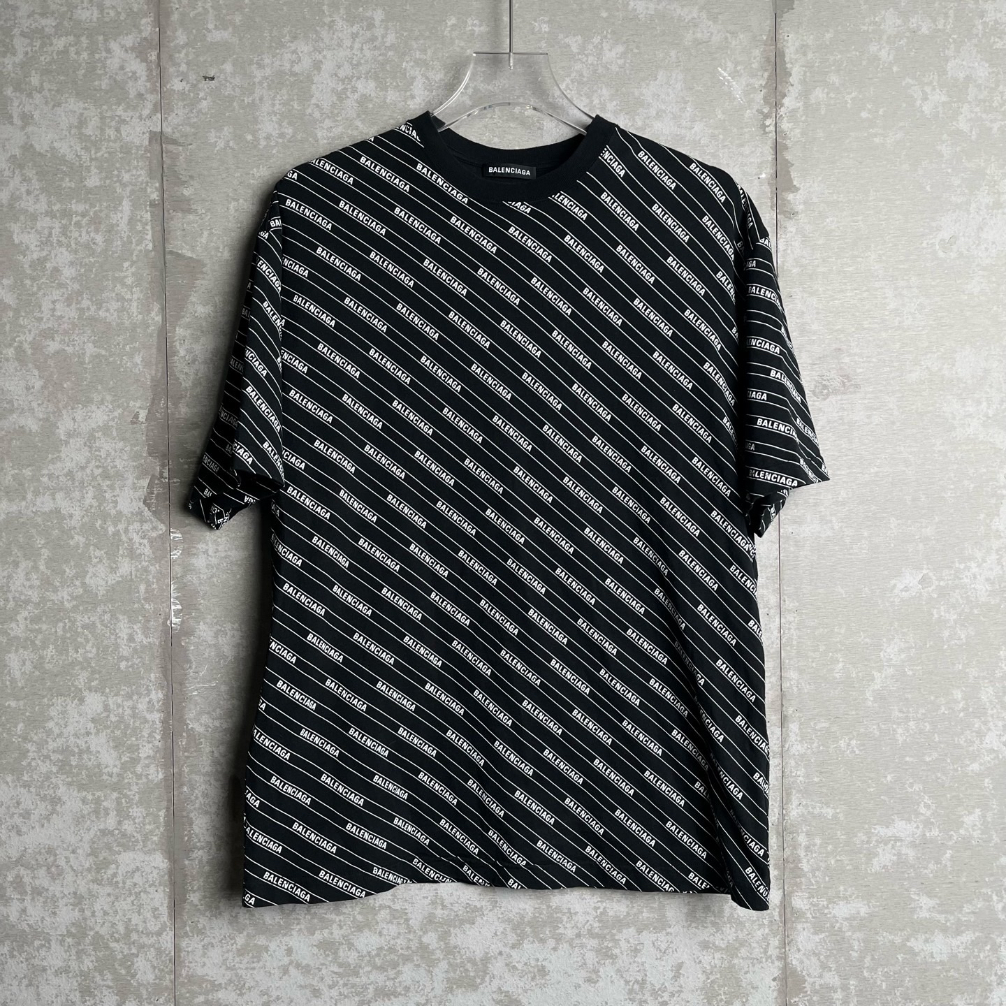 未使用 Balenciaga/巴黎世家 XXS*1/满印logo短袖/12454/JP