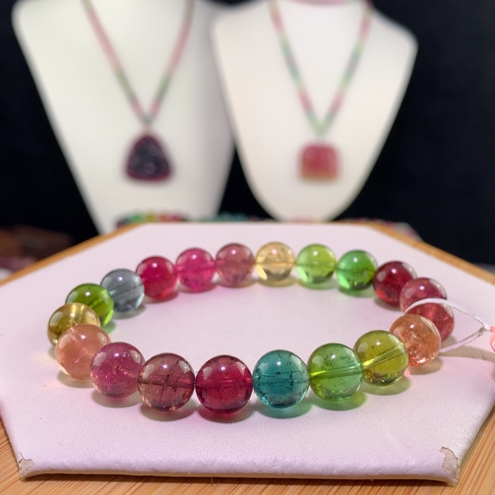 双色碧玺手链未镶嵌