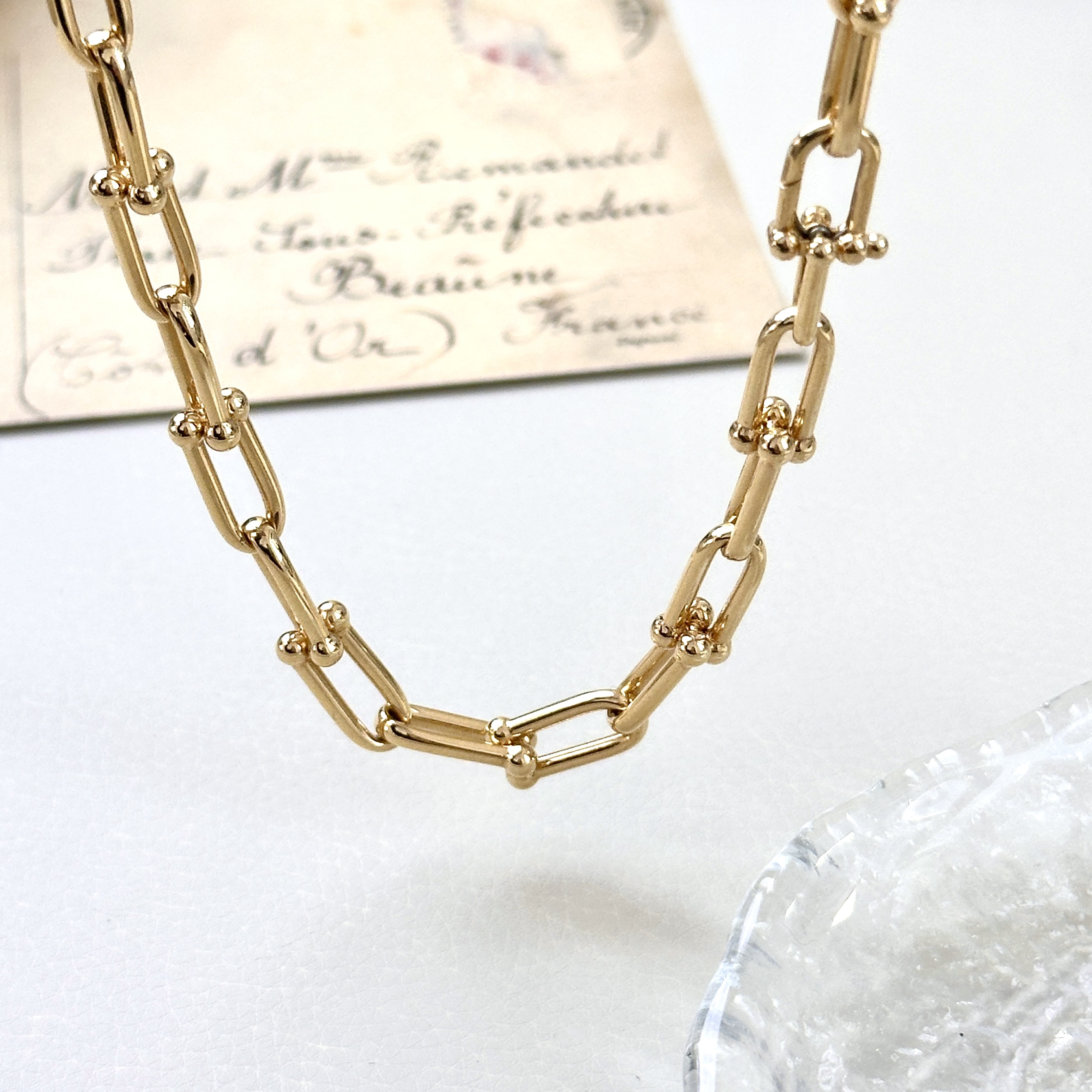 【美控MK】18k金马蹄项链时尚轻奢（不含吊坠）/多退少补多样发其一