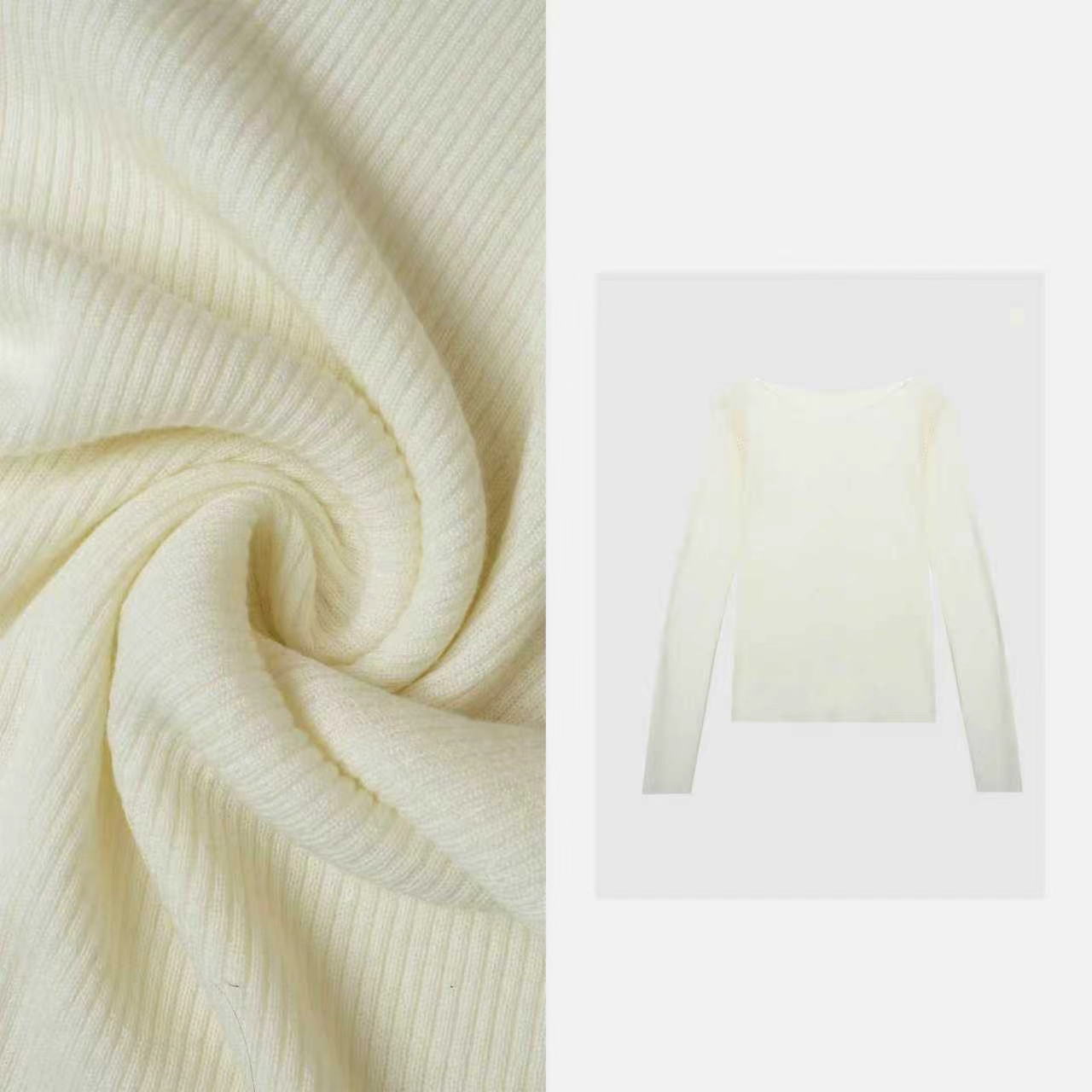 秋季新款时尚设计镂空拼接圆领长袖T恤25AWG80208