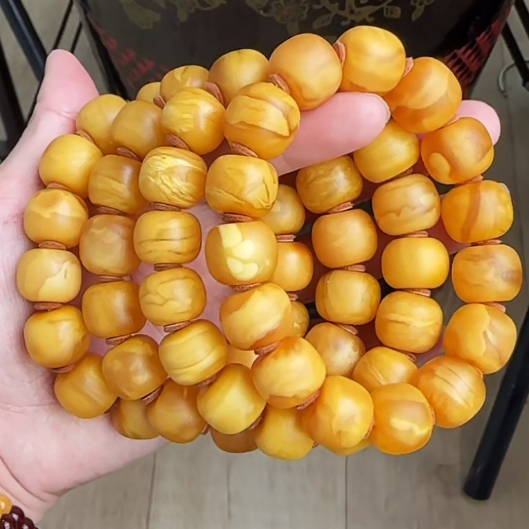 【齐福珠宝】14mm丹麦橘皮石膏蜡高桩老型单圈（多样性发其一）