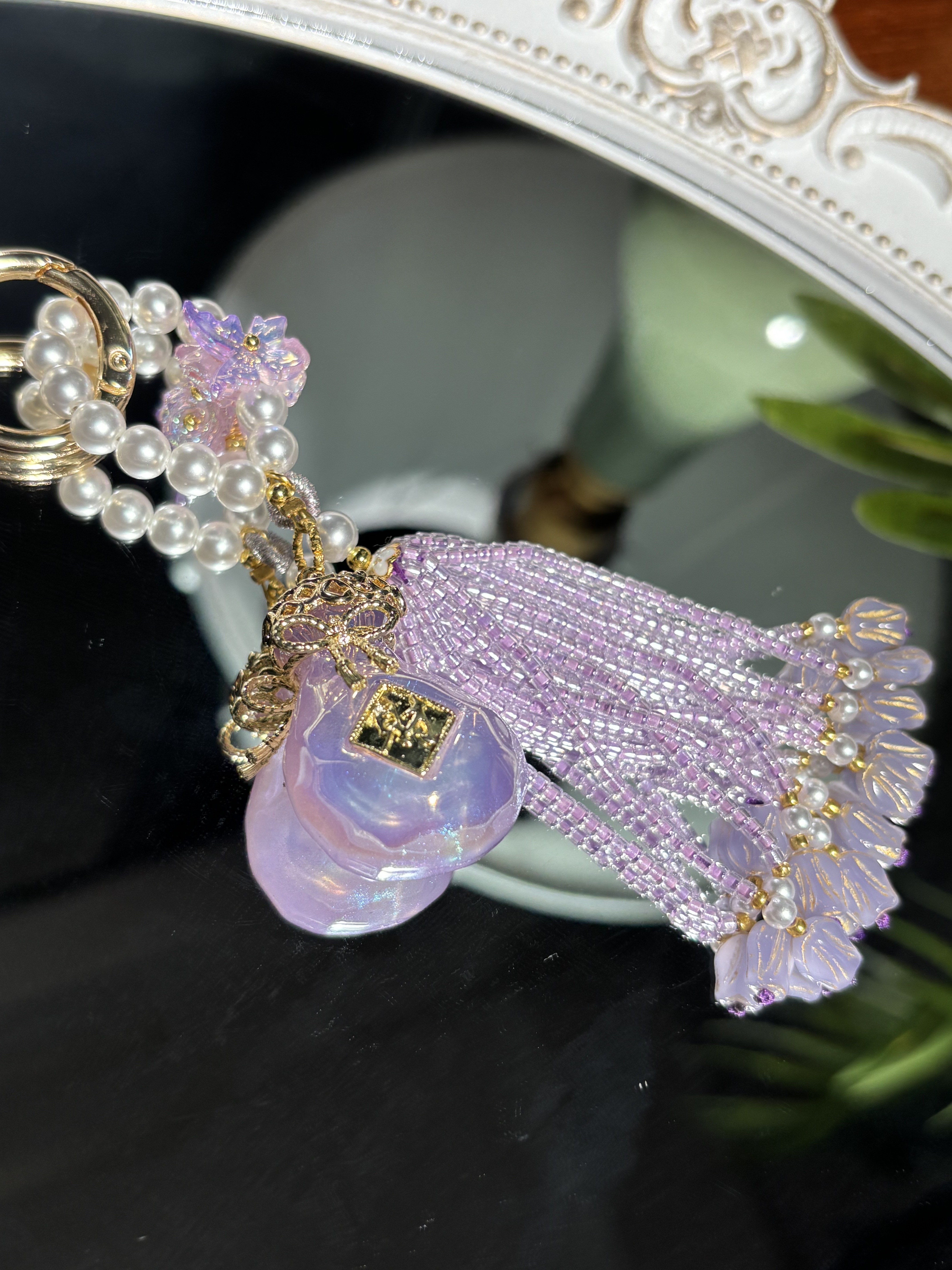 277编码紫色发财钱袋子手机链手工diy防丢饰品包包钥匙扣挂件