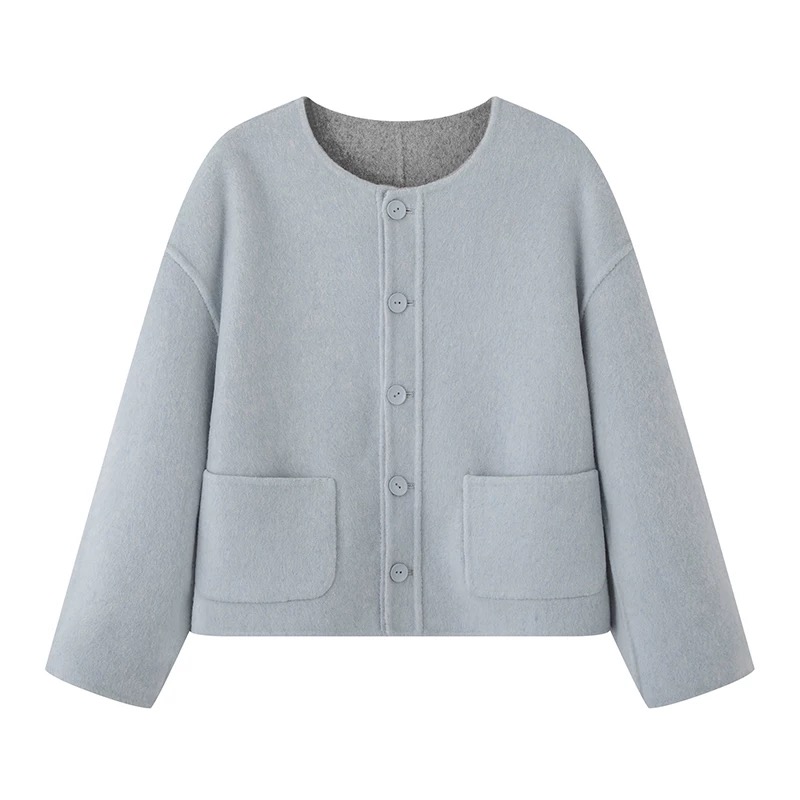 2025品牌撤柜伊芙家毛呢短款外套夹克秋冬女装气质女款外套