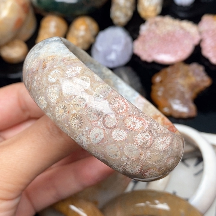 硅化珊瑚（珊瑚玉）手镯未镶嵌54