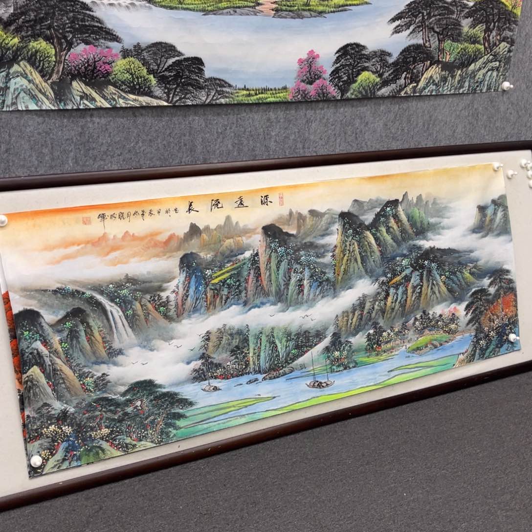 国画六尺源远流长画芯