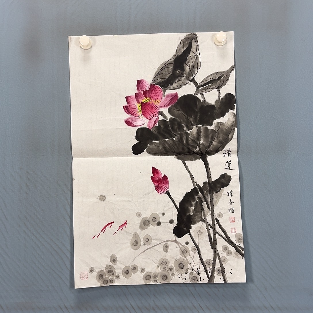 国画1368 牡丹图画师大