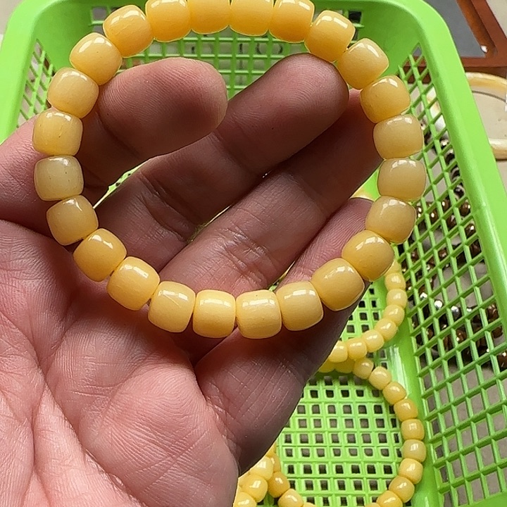 白玉菩提吊坠黄色6151