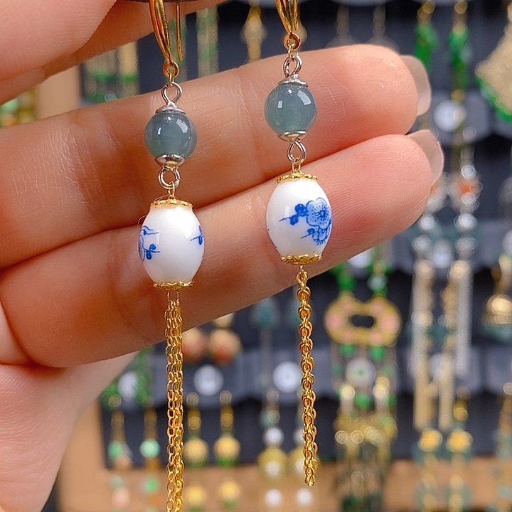 翡翠未镶嵌耳饰翡翠