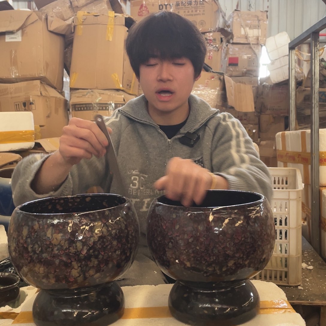 红陶宜兴紫砂花盆