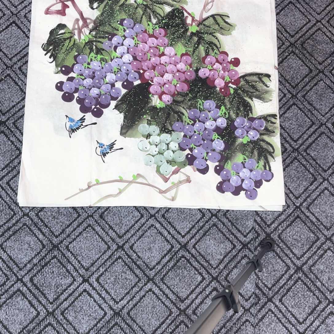 国画戴继光老师四尺斗方花鸟作品赵