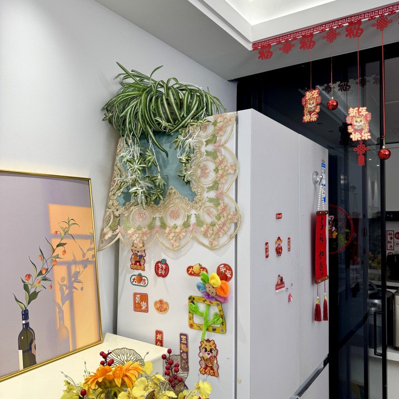 高档丝绒双开门冰箱盖巾美的海信卡萨帝冰箱盖布长条