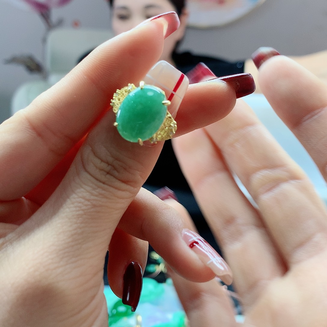 【闪购商品】翡翠戒指银S925镶嵌，