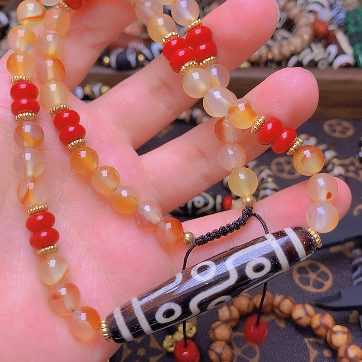 玛瑙/玉髓未镶嵌发一条