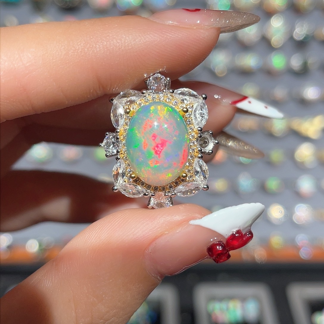 欧泊欧泊戒指银S925镶嵌