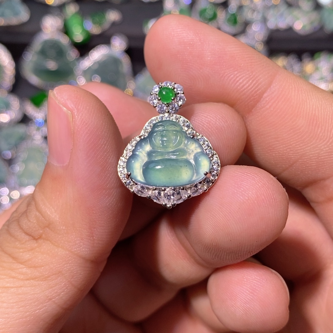 翡翠未镶嵌颈饰天然