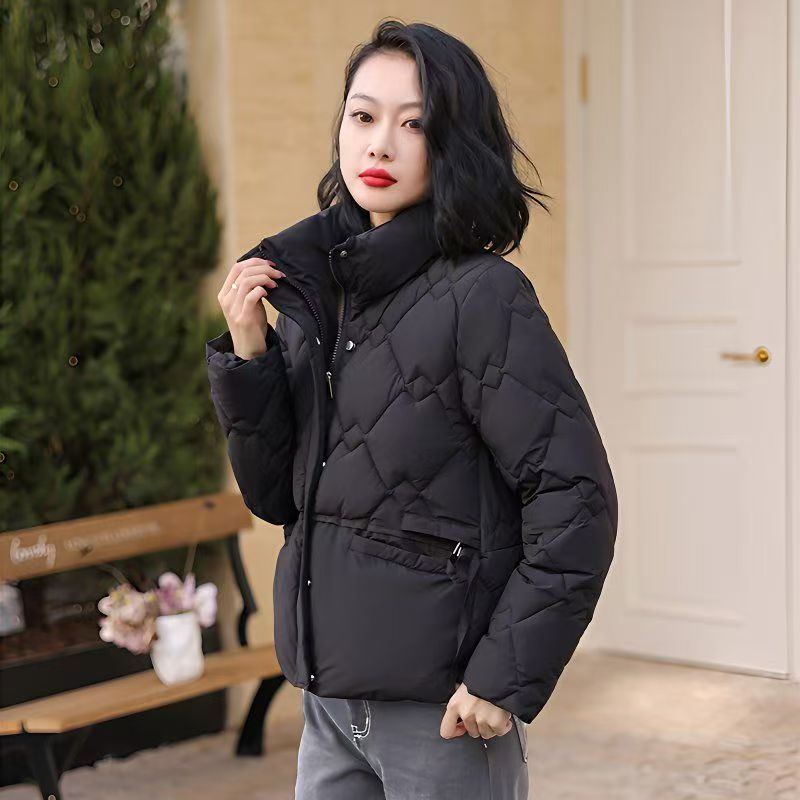 女款时尚无帽小便袄
