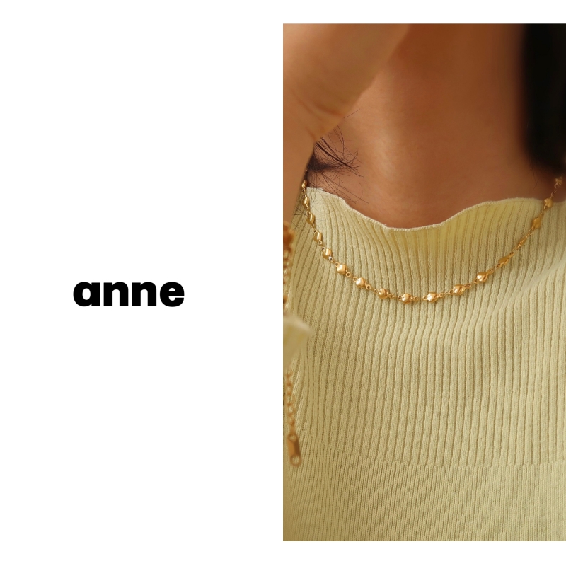 钛钢项链 【糖心】钛钢爱心形链条项链简约可叠戴百搭小众项链