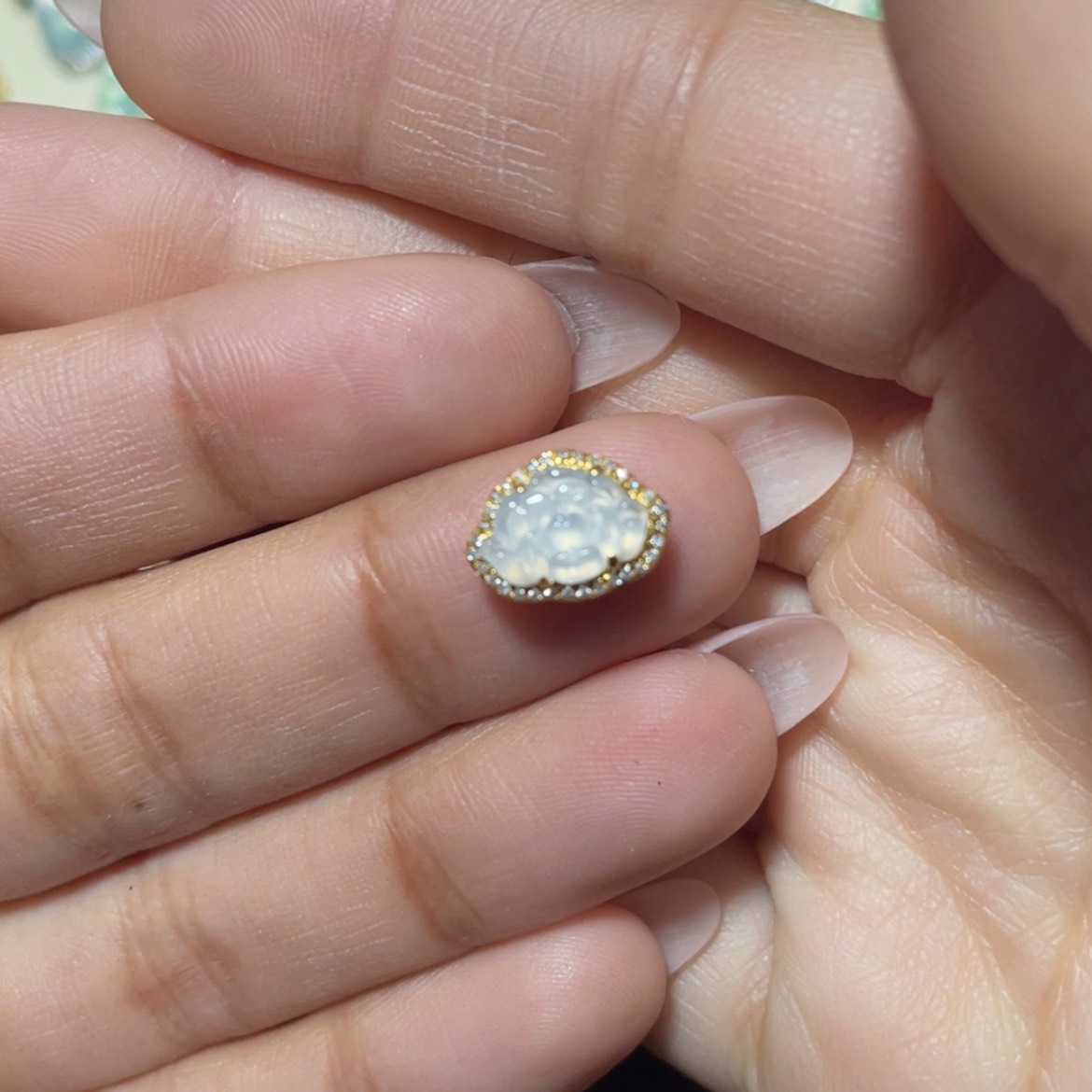 【闪购商品】翡翠吊坠(不含链)18K金镶嵌