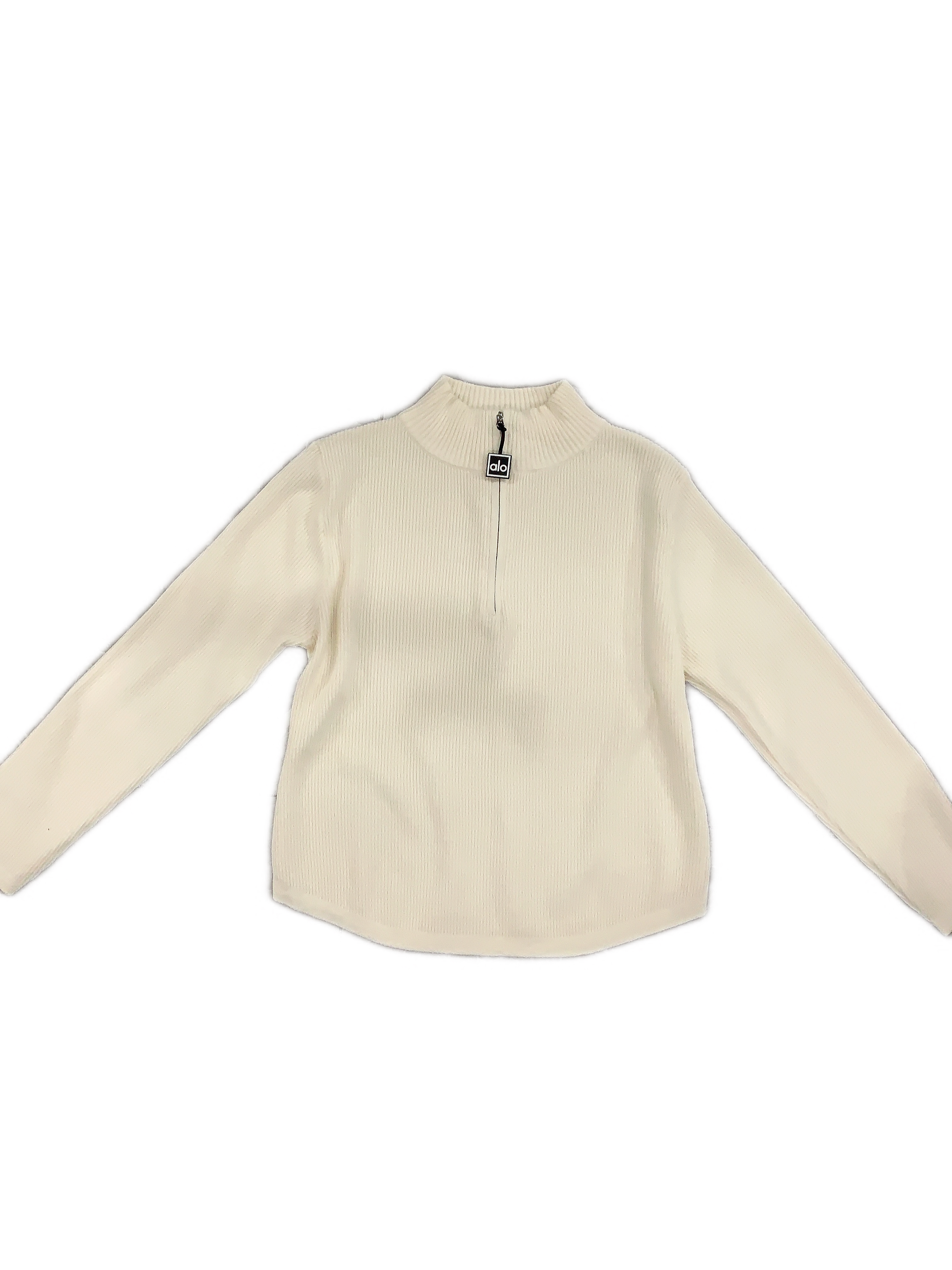 坑条方块字母a半拉链针织25新款时尚百搭套头立领针织衫