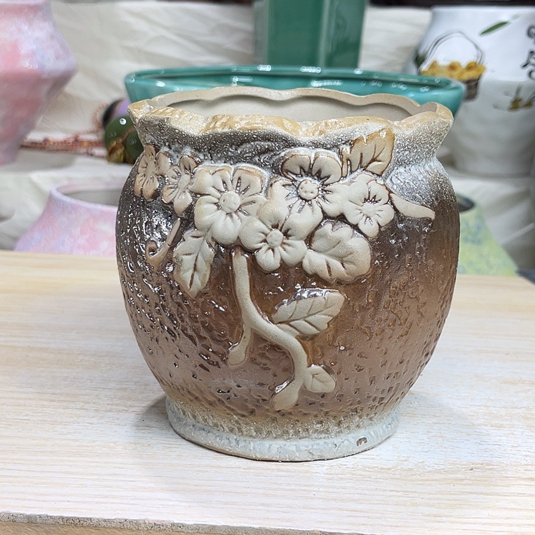 陶瓷绿植多肉微瑕花盆外口径：11*11