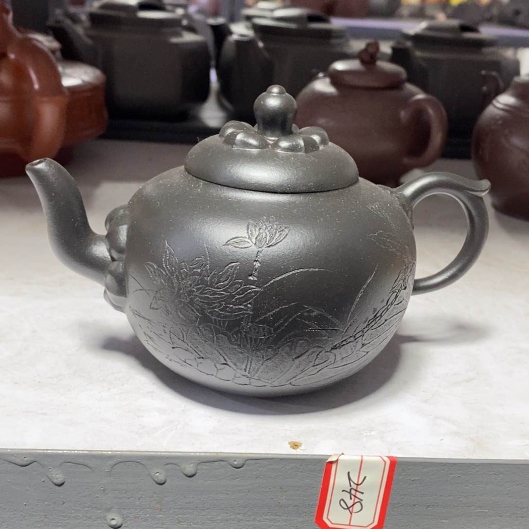 紫砂茶壶白8 宫灯
