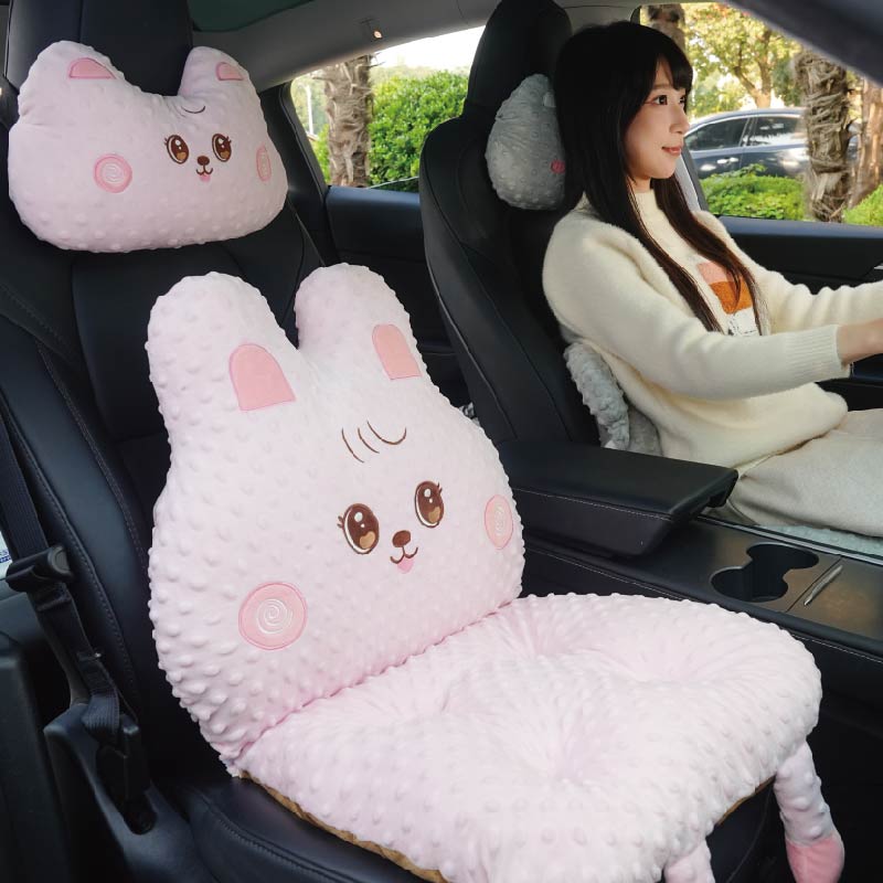 冬季毛绒坐垫豆豆绒可爱卡通冬天保暖车载座垫久坐半包车垫屁垫