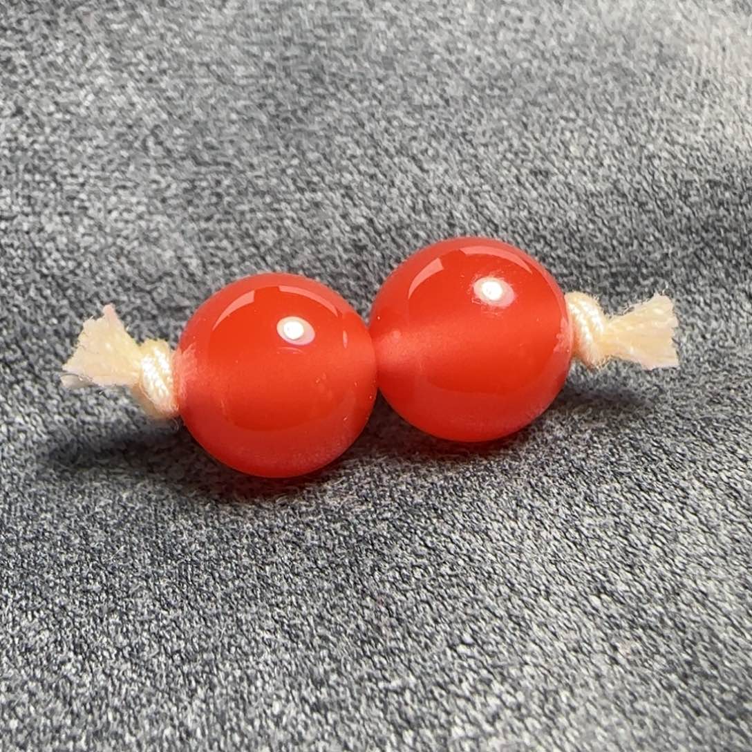 南红玛瑙8+对珠未镶嵌