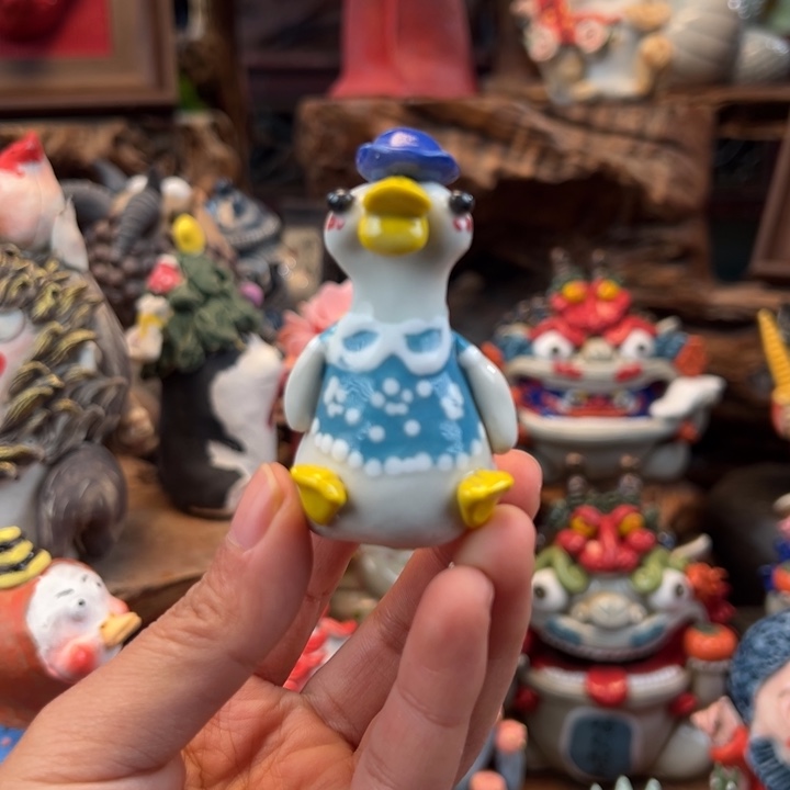 陶摆件小镇青花每日有新品