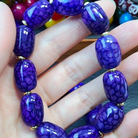 玛瑙/玉髓手链未镶嵌紫龙