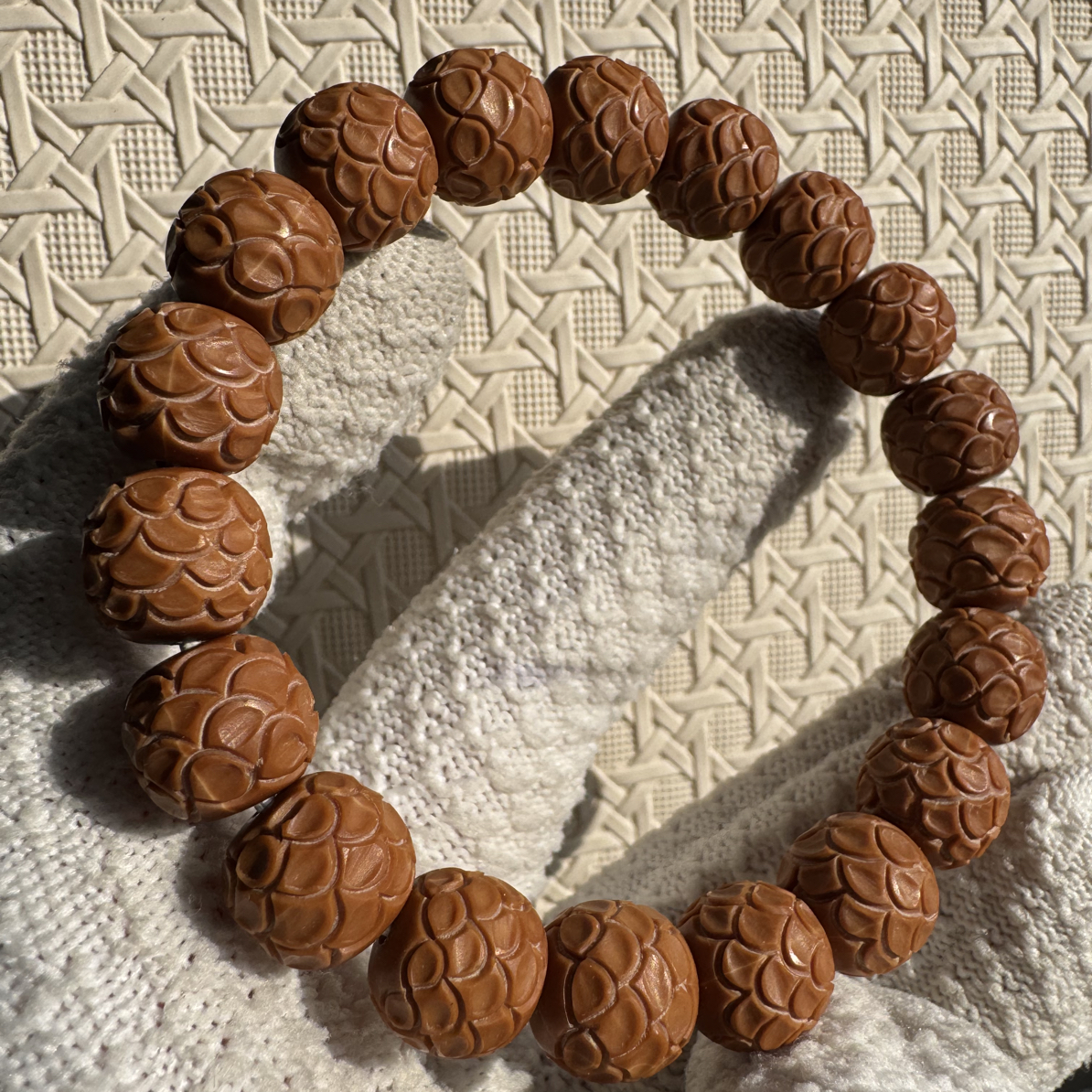 猴头【烈焰龙甲纹】 精工纯手修单圈