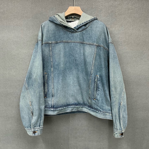 Balenciaga巴黎世家/暴风雪牛仔廓形帽衫外套/全新未使用5码