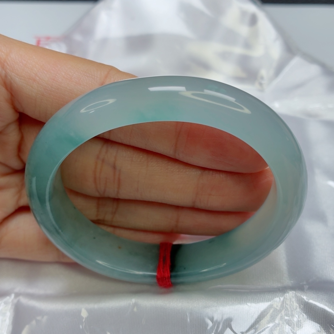 未镶嵌手镯翡翠老坑54贵妃冰胶透亮飘花026