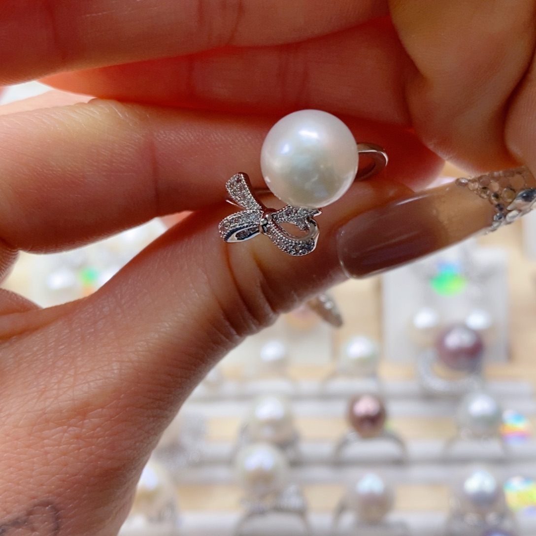 淡水珍珠戒指合金