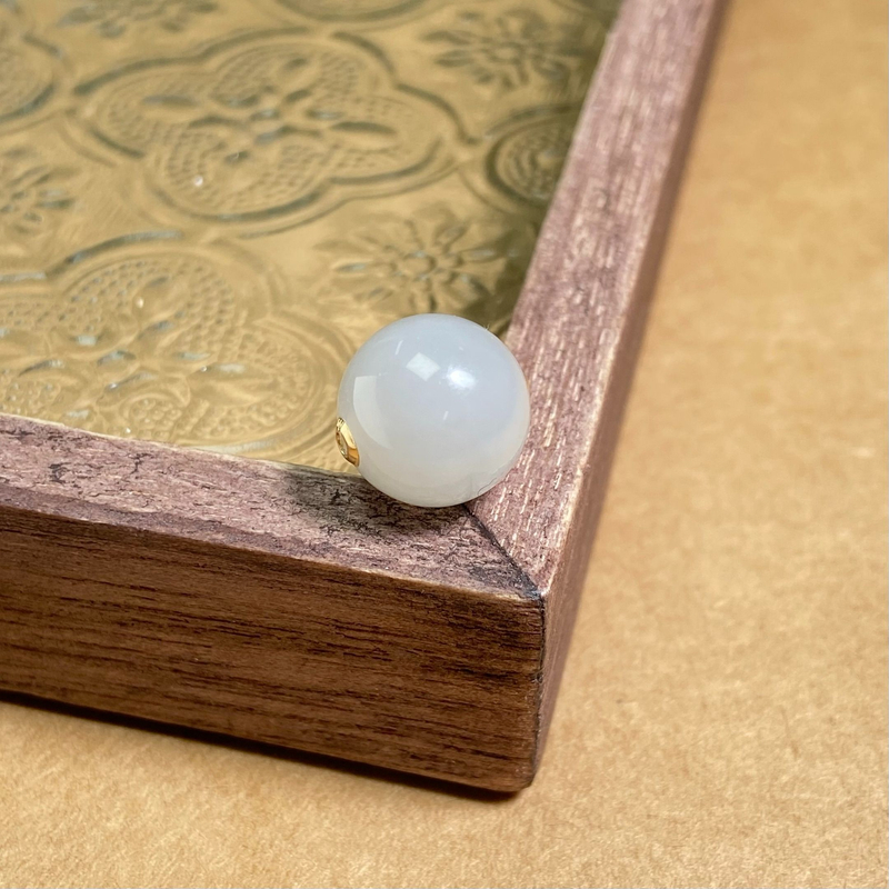 S925银和田玉圆珠吊坠转运珠挂件（多样性发一）2505030002