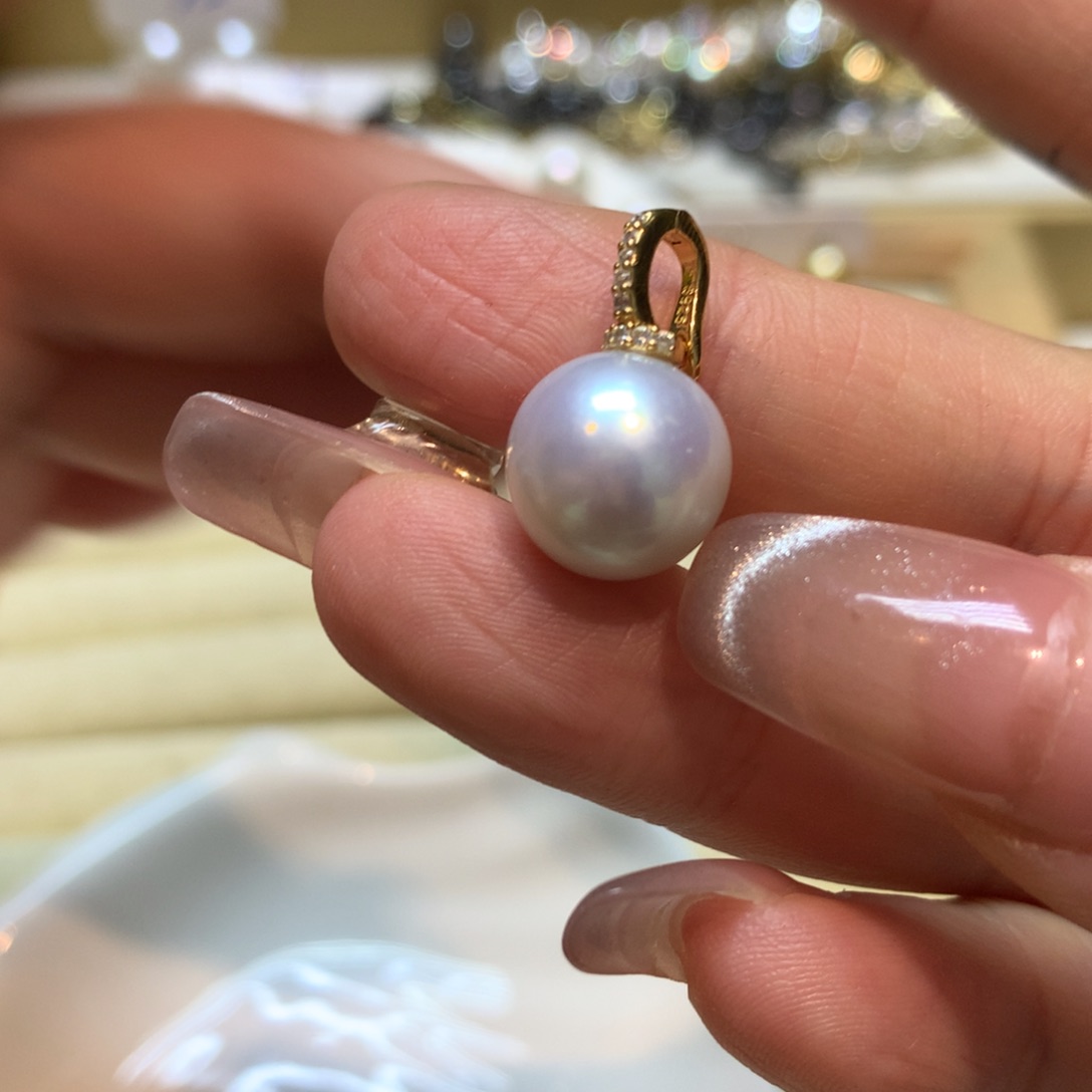 淡水珍珠颈饰银S925镶嵌