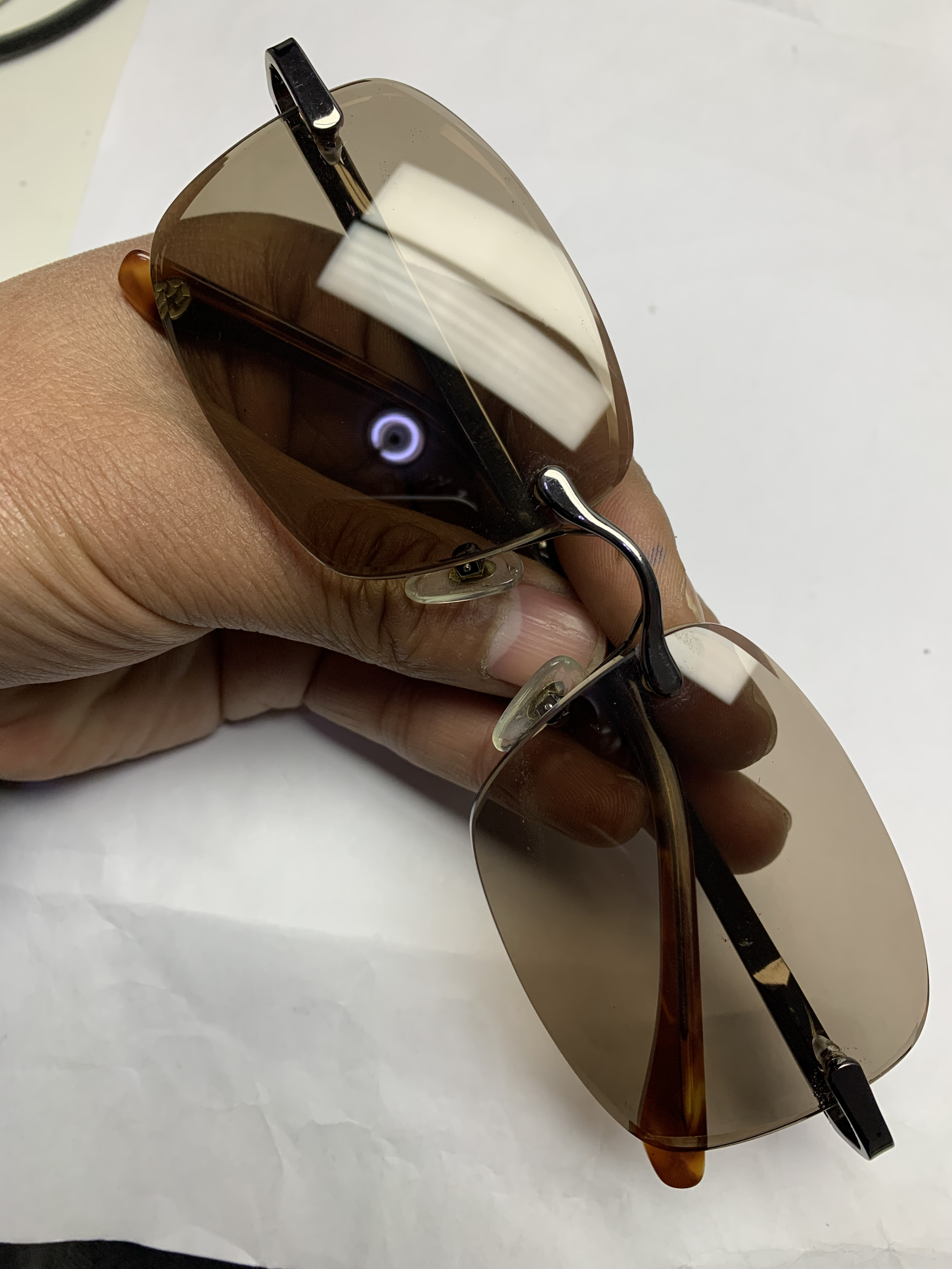 方圆款无框板材石头眼镜男女款带棉带纹石头眼镜